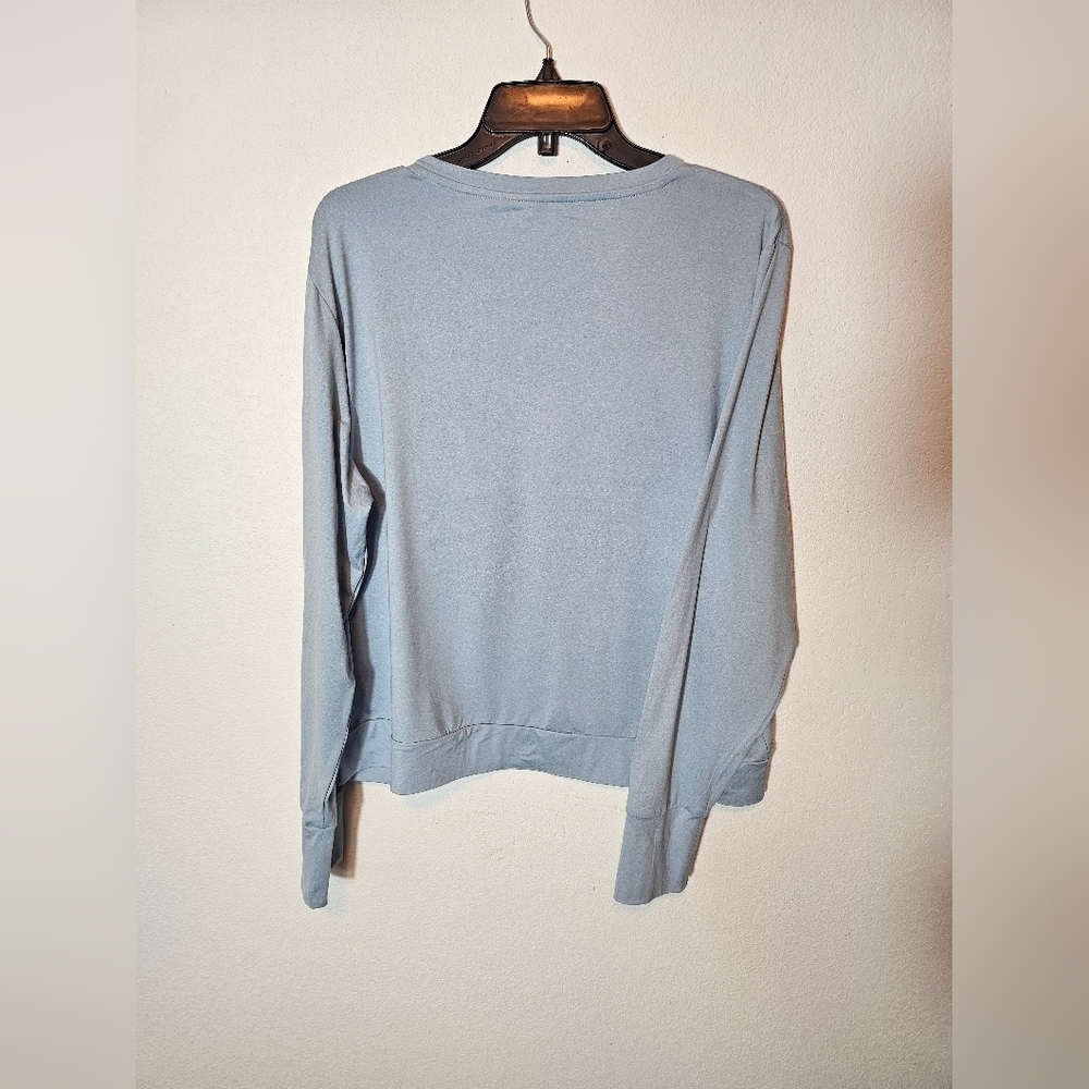 Lukka Lux Women's Light Blue Long Sleeve Crew Neck Top Size XL NWOT - Picture 4 of 6